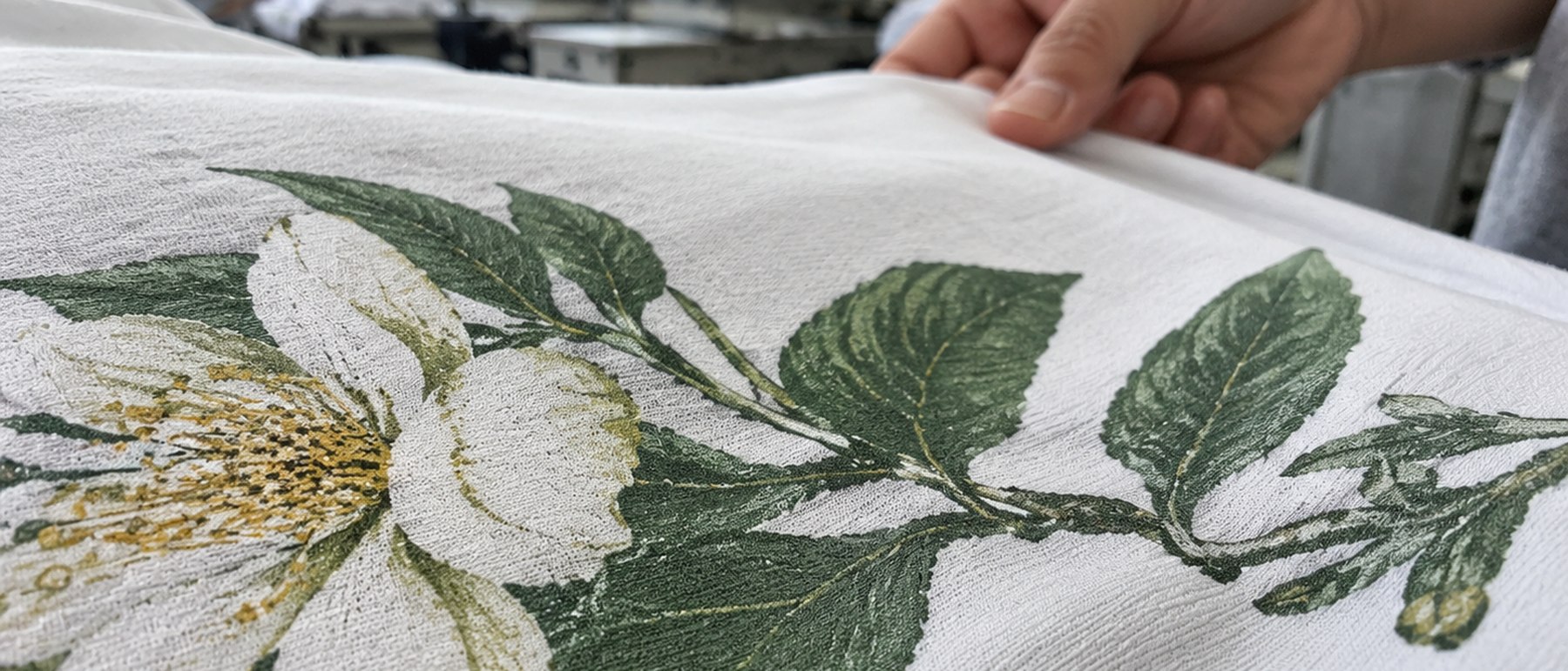 Printed graphic detail on cotton